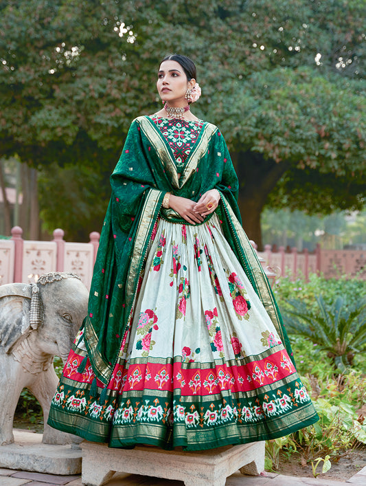 Beautiful Designer Soft Tussar Silk Lehenga Choli