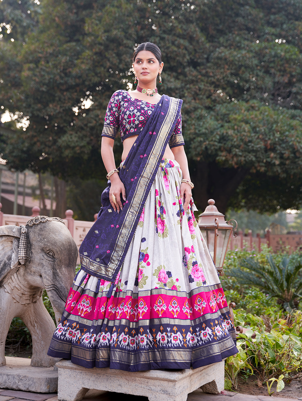 Beautiful Designer Soft Tussar Silk Lehenga Choli