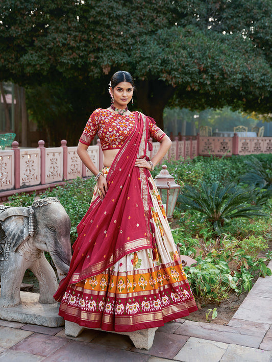 Beautiful Designer Soft Tussar Silk Lehenga Choli