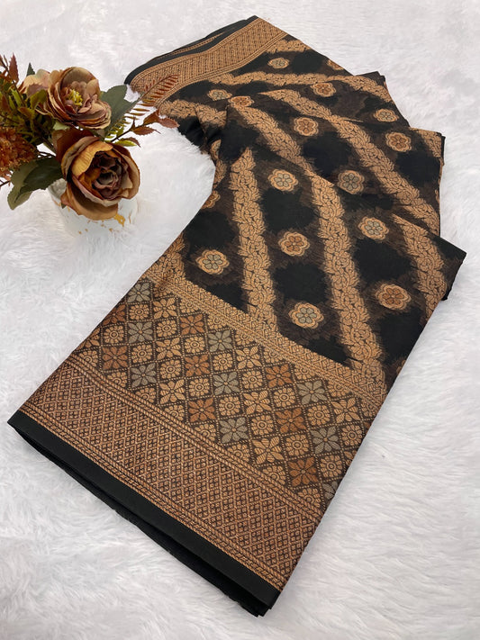 Organza Silk Saree for Women with Trendy Wedding Style in Cotton, Fancy, Art Silk, and Soft Silk Saree