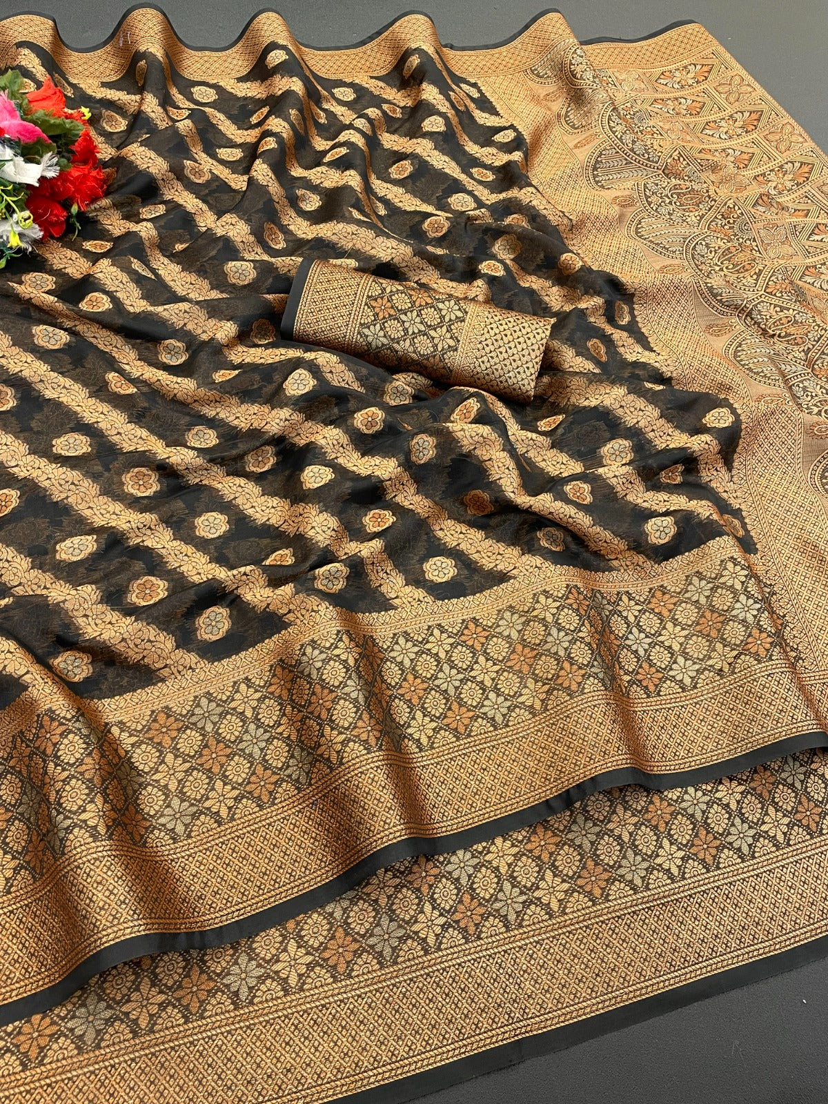 Organza Silk Saree for Women with Trendy Wedding Style in Cotton, Fancy, Art Silk, and Soft Silk Saree