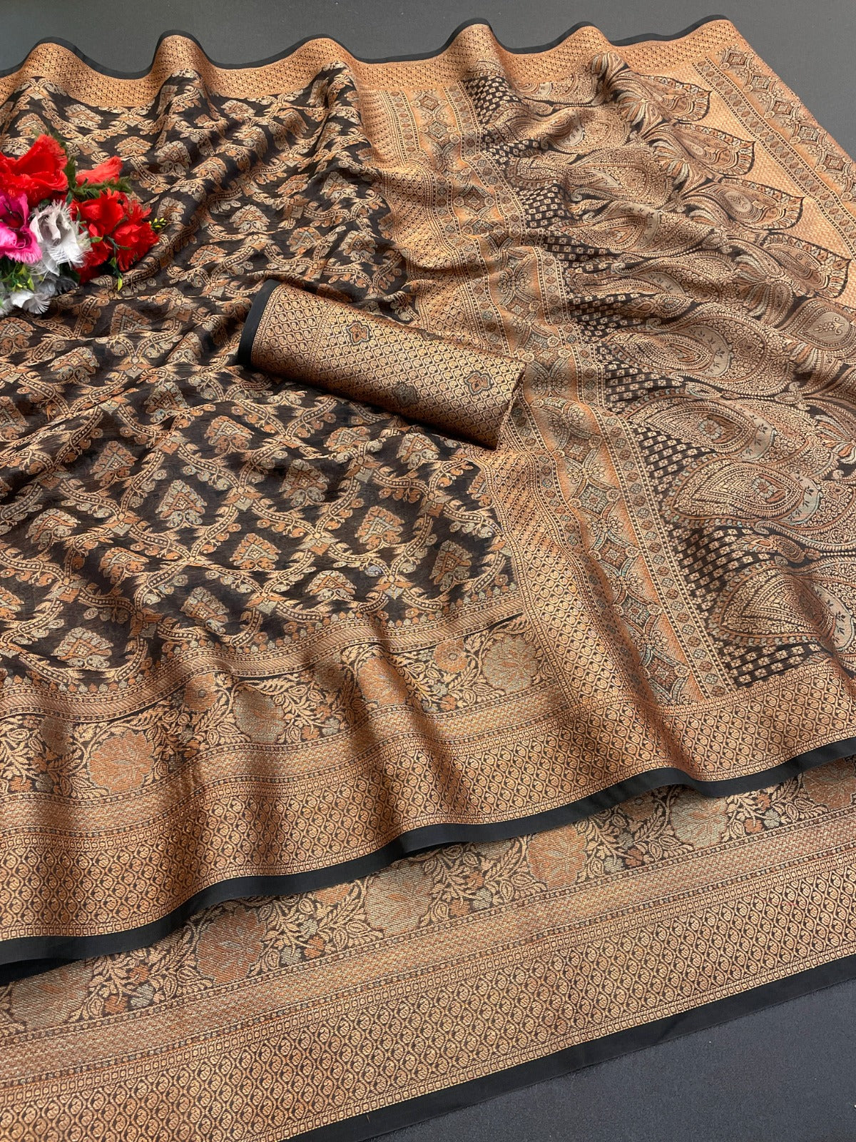 Fancy Premium Organza Silk Saree