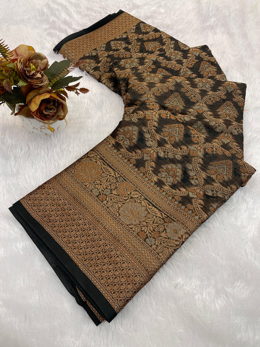 Fancy Premium Organza Silk Saree