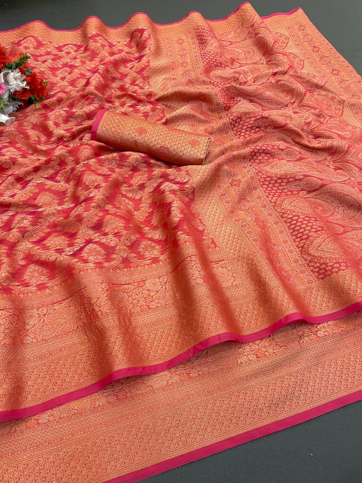 Fancy Premium Organza Silk Saree