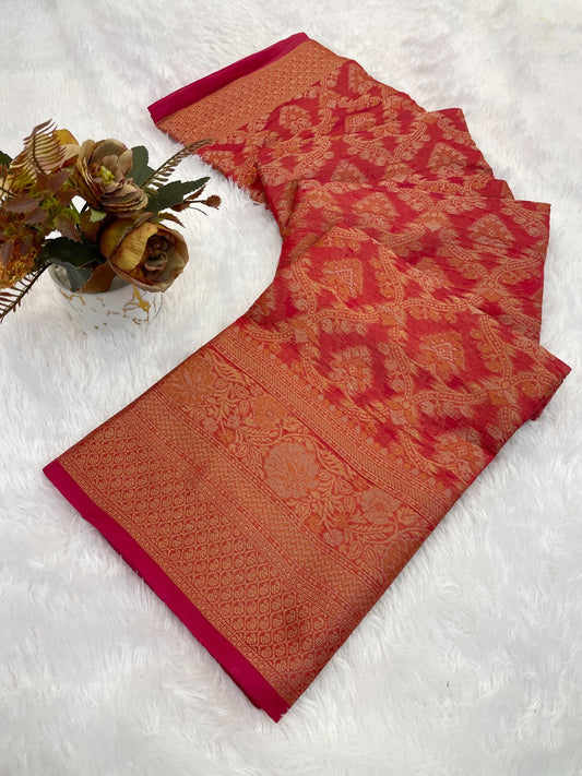 Fancy Premium Organza Silk Saree