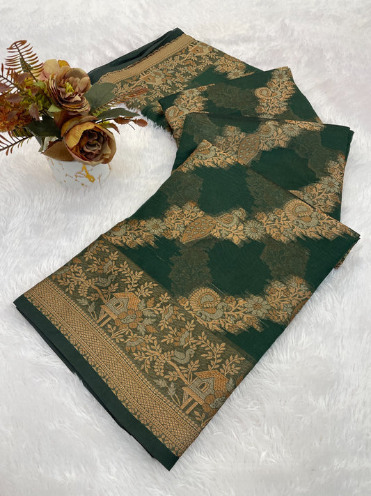 Organza Silk Saree for Women with Trendy Wedding Style in Cotton, Fancy, Art Silk, and Soft Silk Blend Saree