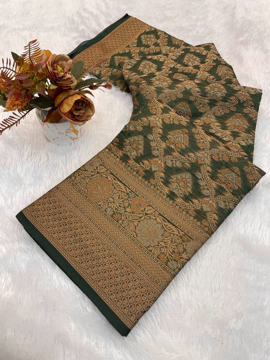 Fancy Premium Organza Silk Saree