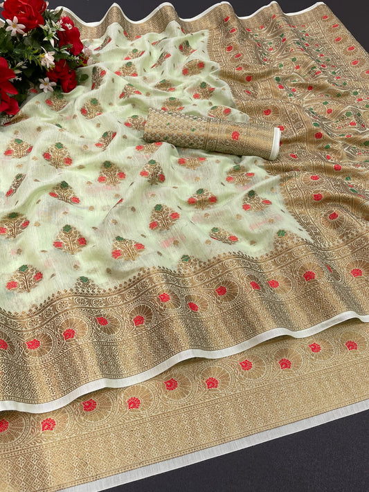 Jacquard cotton silk saree