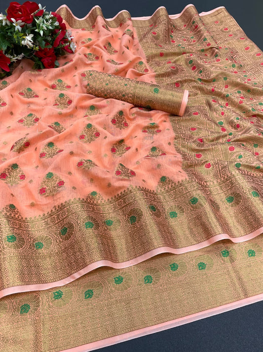 Jacquard cotton silk saree