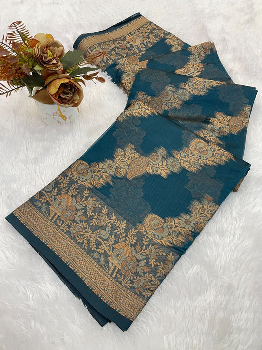 Organza Silk Saree for Women with Trendy Wedding Style in Cotton, Fancy, Art Silk, and Soft Silk Blend Saree