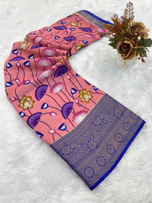 Dola silk saree with beautiful design..