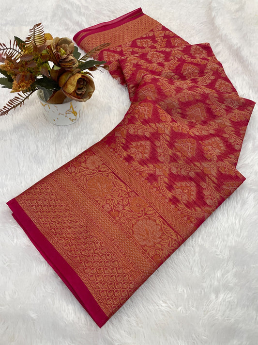 Fancy Premium Organza Silk Saree