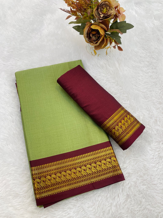 Beautiful animal print zari weaving border