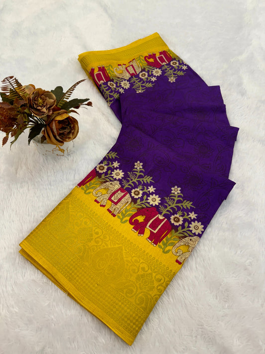 Dola silk soft smooth saree with beautiful design…