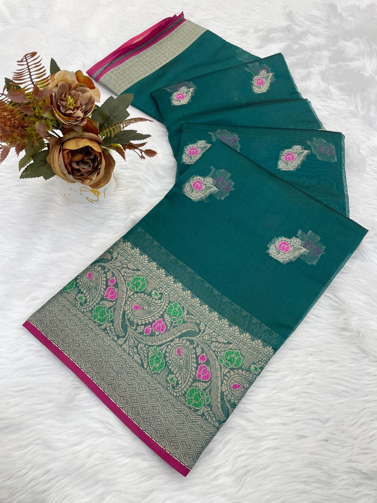 Banarasi Silk Saree for Women with Trendy Wedding Style in Cotton, Fancy, Art Silk, and Soft Silk Blend Maroon Saree
