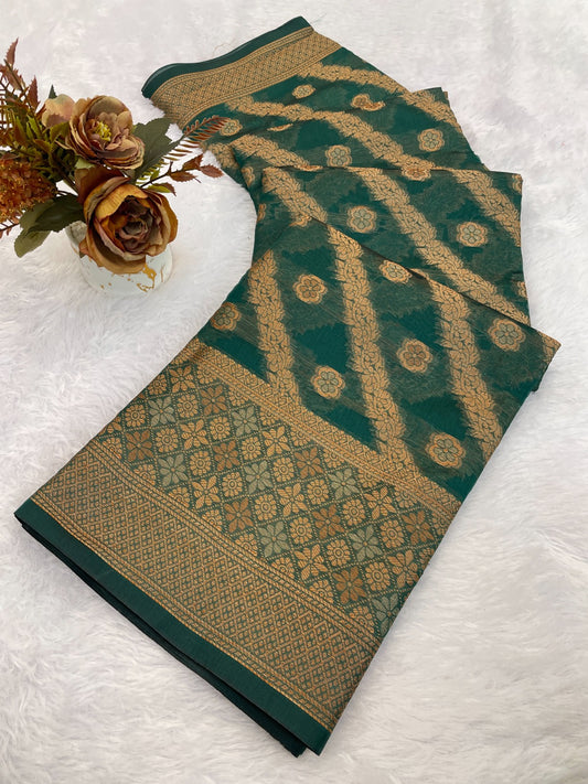 Organza Silk Saree for Women with Trendy Wedding Style in Cotton, Fancy, Art Silk, and Soft Silk Saree