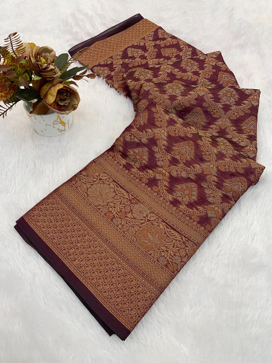 Fancy Premium Organza Silk Saree