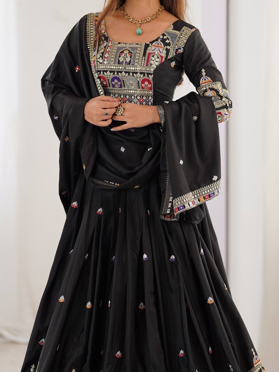 Beautifully Full Stitched Embroidered Designer Lahenga Choli