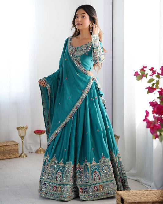 Beautifully Full Stitched Embroidered Designer Lahenga Choli