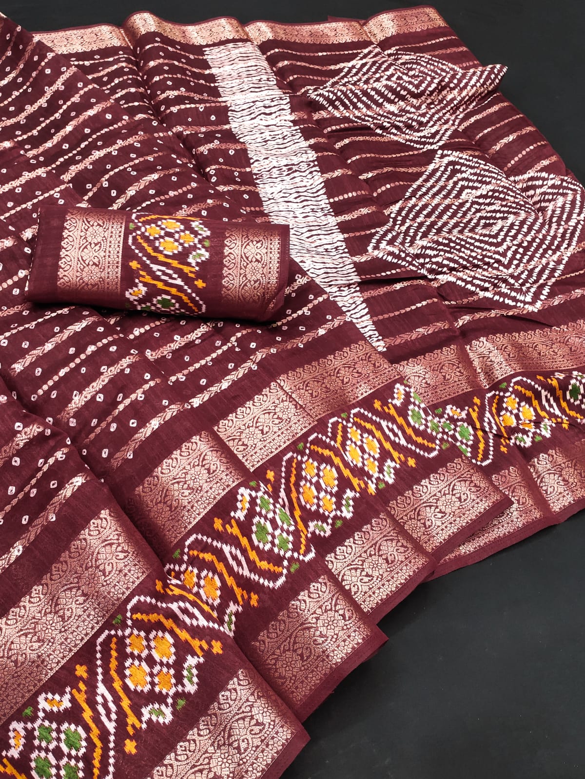 Dola Silk Fancy Foil Printed Saree