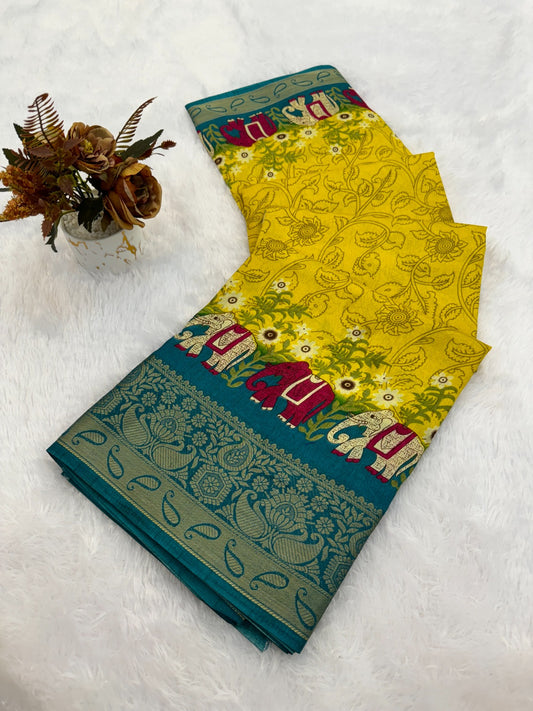 Dola silk soft smooth saree with beautiful design…