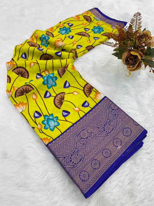 Dola silk saree with beautiful design..