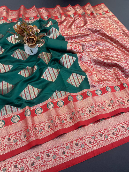 Self Design Bollywood Cotton Silk Saree
