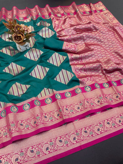 Self Design Bollywood Cotton Silk Saree