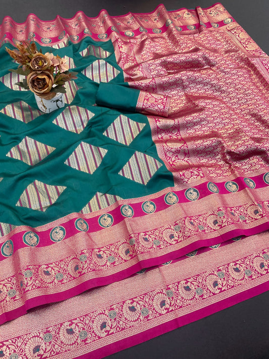 Self Design Bollywood Cotton Silk Saree