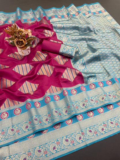 Self Design Bollywood Cotton Silk Saree