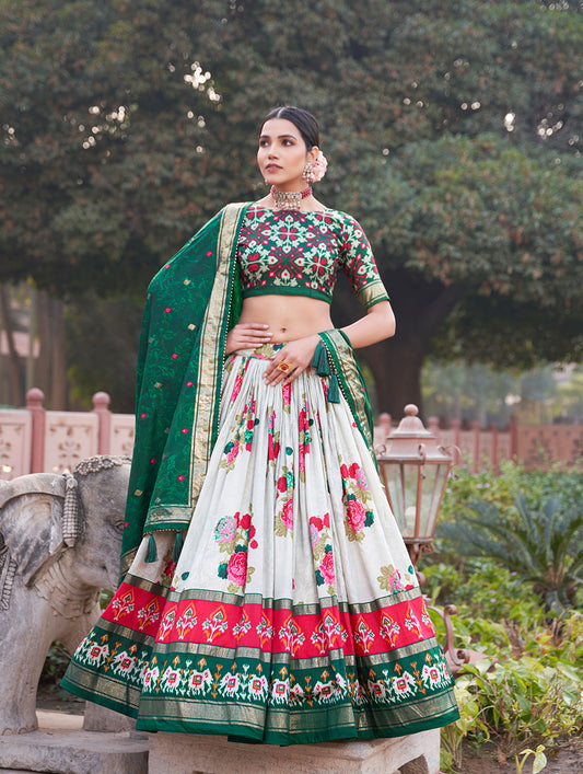 Beautiful Designer Soft Tussar Silk Lehenga Choli