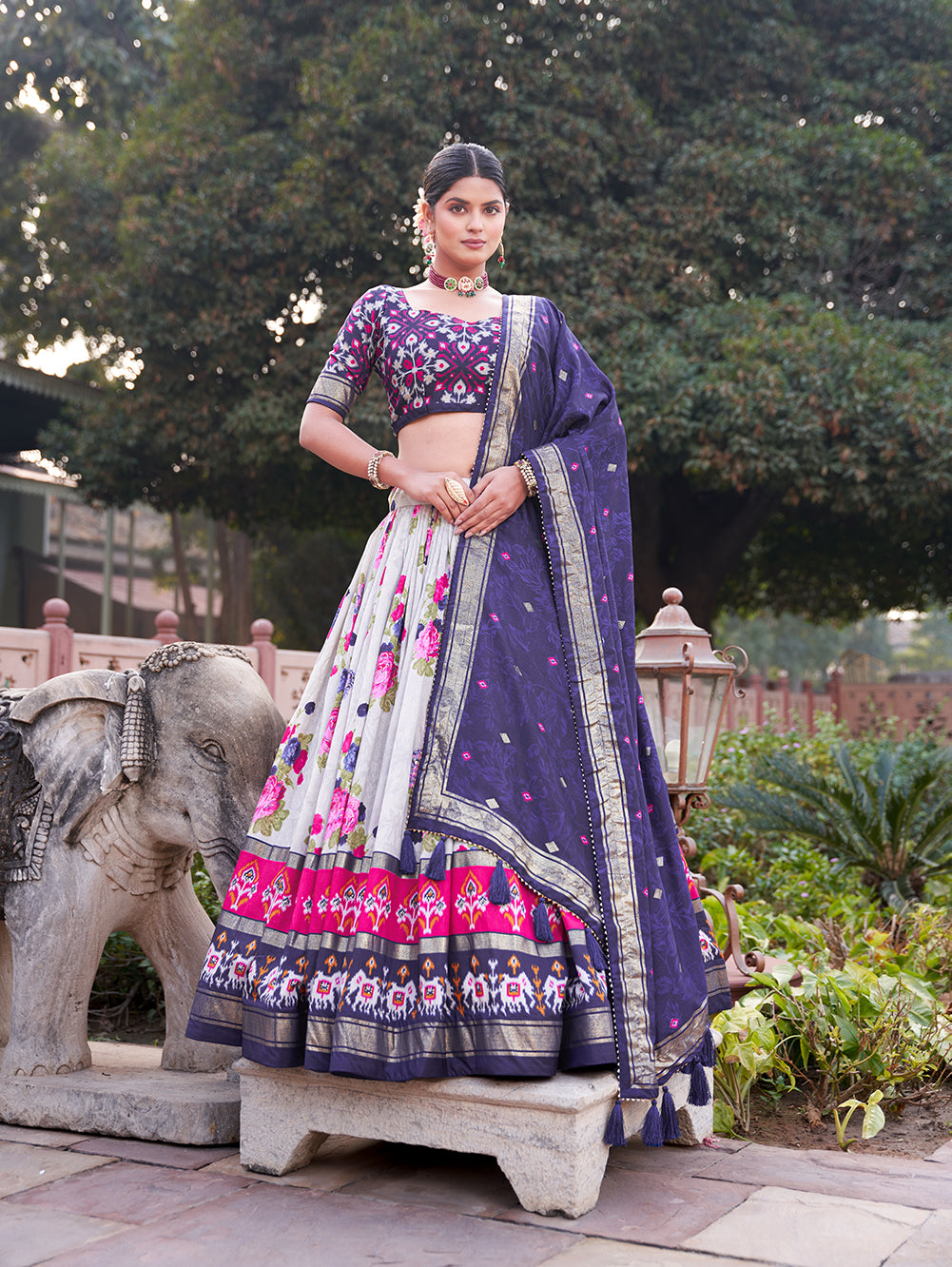Beautiful Designer Soft Tussar Silk Lehenga Choli