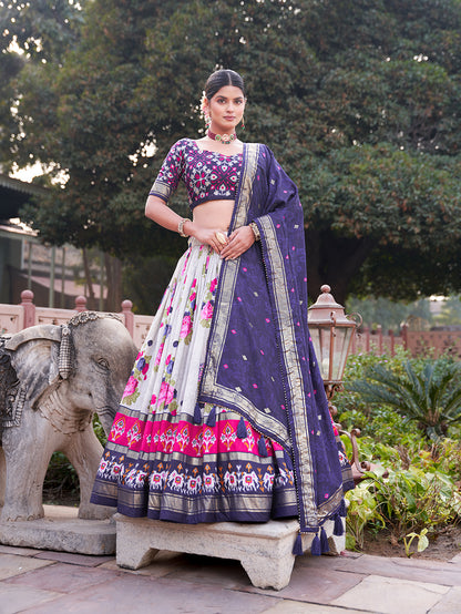 Beautiful Designer Soft Tussar Silk Lehenga Choli
