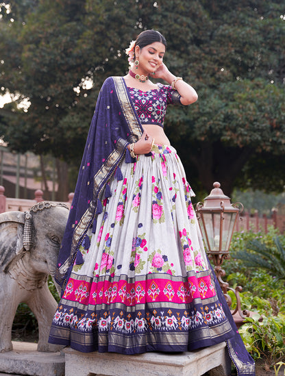 Beautiful Designer Soft Tussar Silk Lehenga Choli