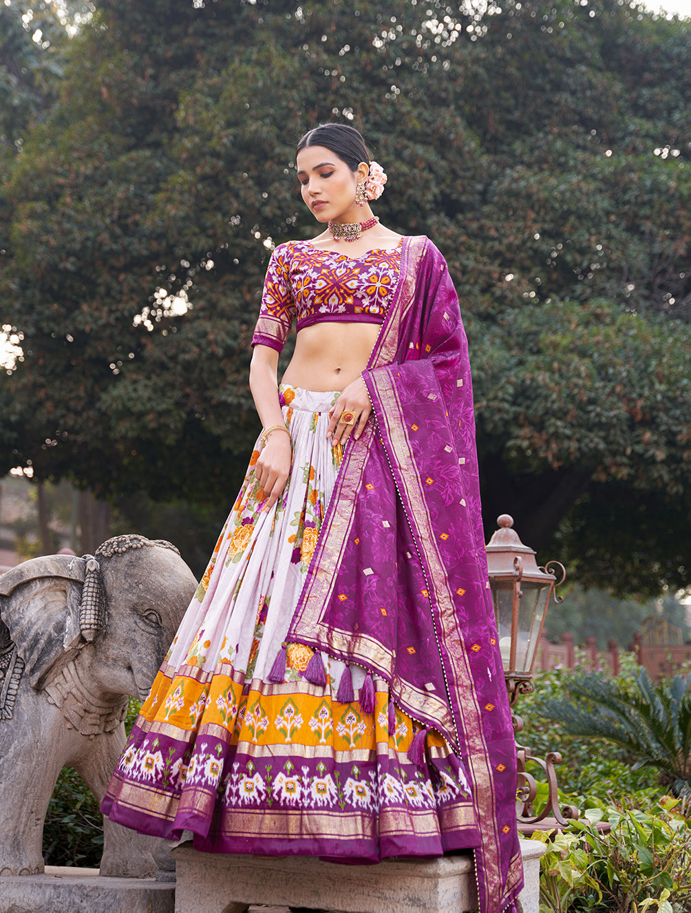 Beautiful Designer Soft Tussar Silk Lehenga Choli