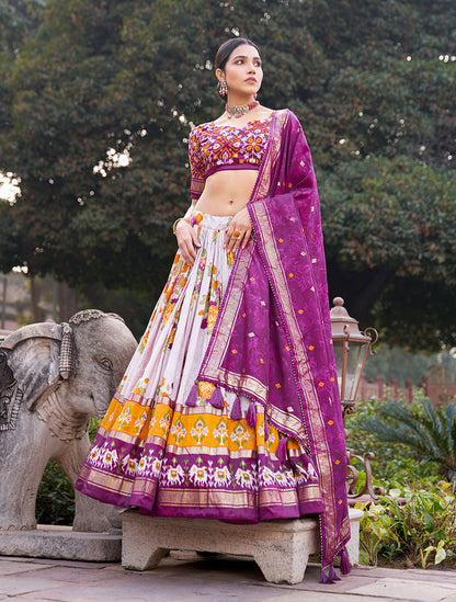 Beautiful Designer Soft Tussar Silk Lehenga Choli