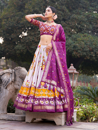 Beautiful Designer Soft Tussar Silk Lehenga Choli