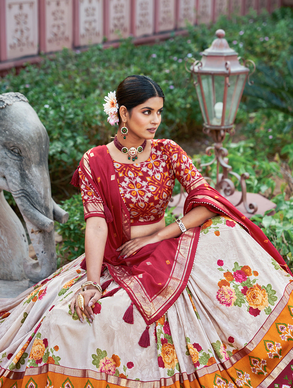 Beautiful Designer Soft Tussar Silk Lehenga Choli