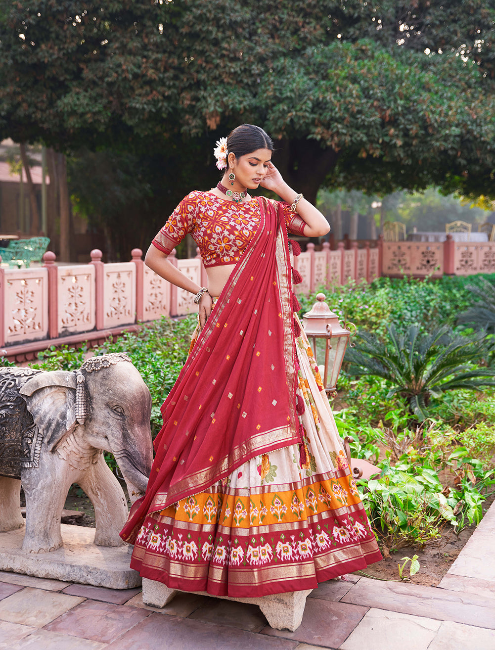 Beautiful Designer Soft Tussar Silk Lehenga Choli