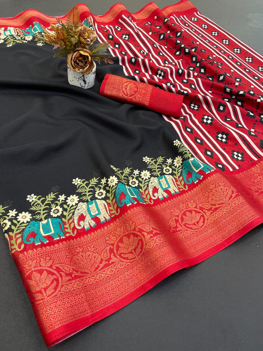 Dola silk soft smooth saree with beautiful design…