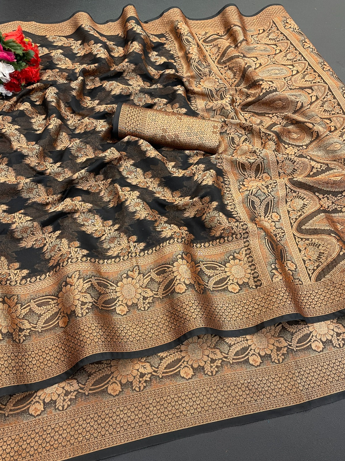 Organza Silk Saree for Women with Trendy Wedding Style in Cotton, Fancy, Art Silk, and Soft Silk Blend Saree
