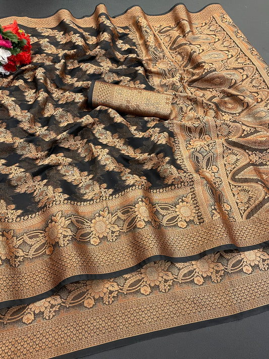 Organza Silk Saree for Women with Trendy Wedding Style in Cotton, Fancy, Art Silk, and Soft Silk Blend Saree