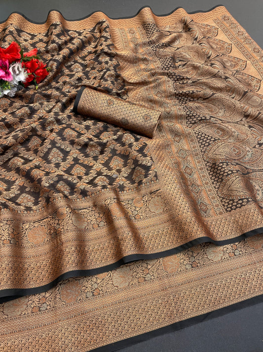 Fancy Premium Organza Silk Saree
