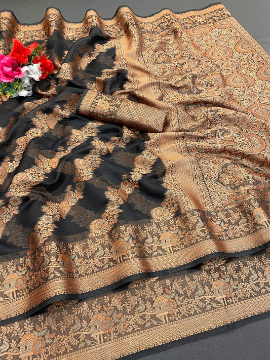 Organza Silk Saree for Women with Trendy Wedding Style in Cotton, Fancy, Art Silk, and Soft Silk Blend Saree