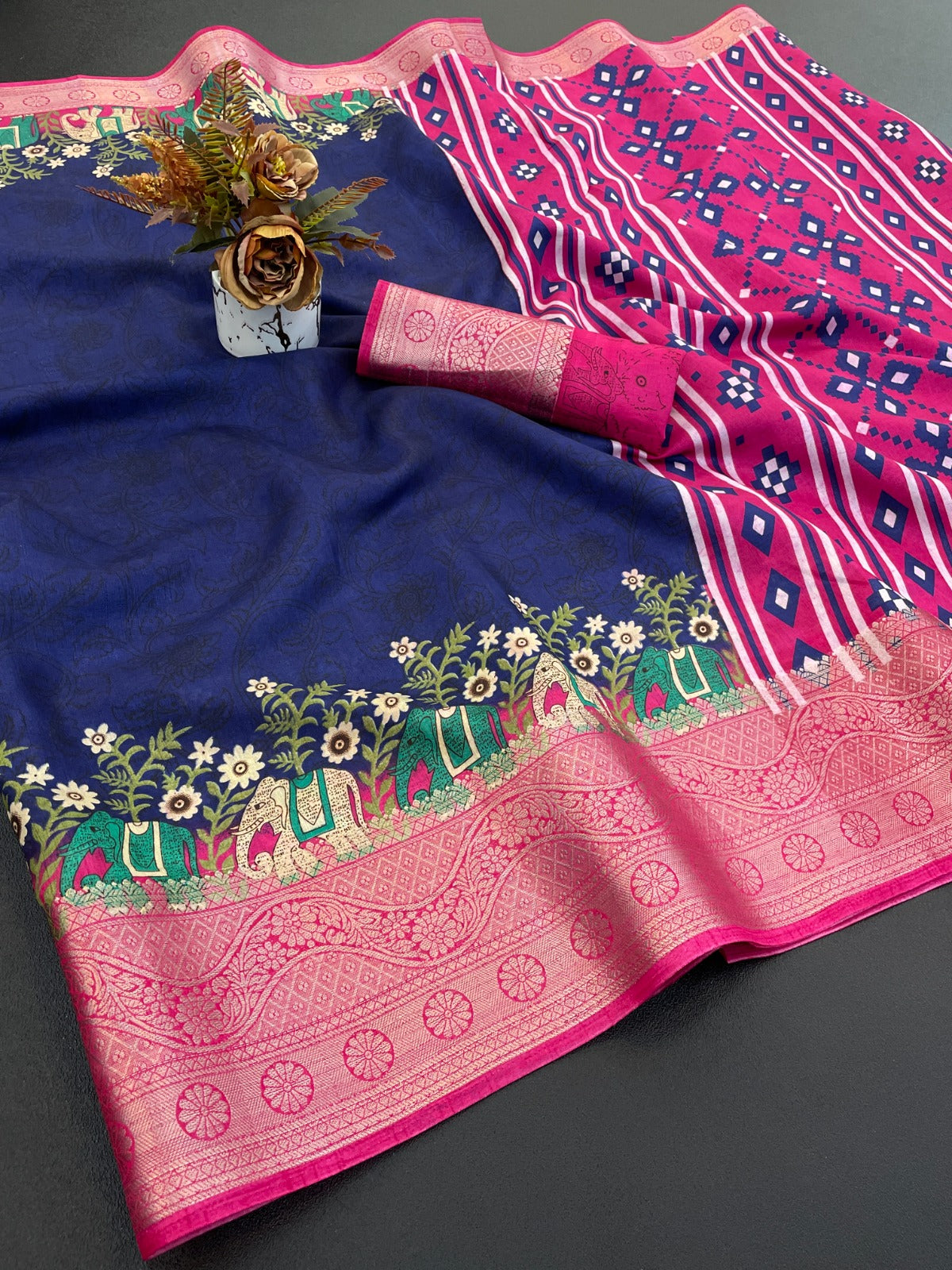 Dola silk soft smooth saree with beautiful design…