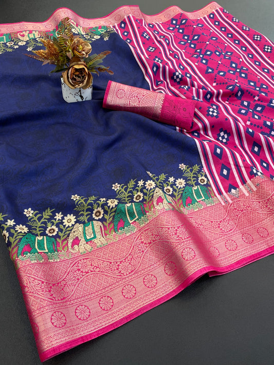 Dola silk soft smooth saree with beautiful design…