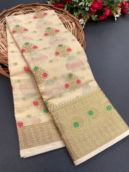 Jacquard cotton silk saree