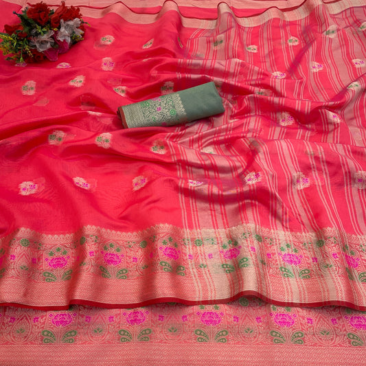ORGANZA ANUPAMA DESIGN SAREE
