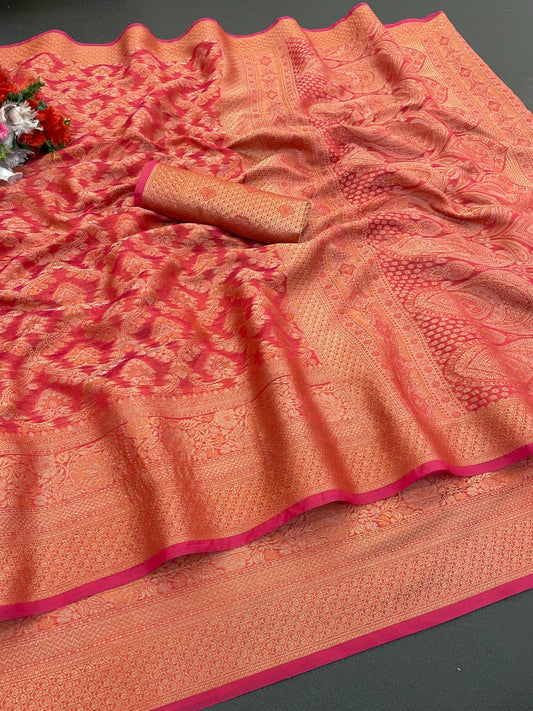 Fancy Premium Organza Silk Saree