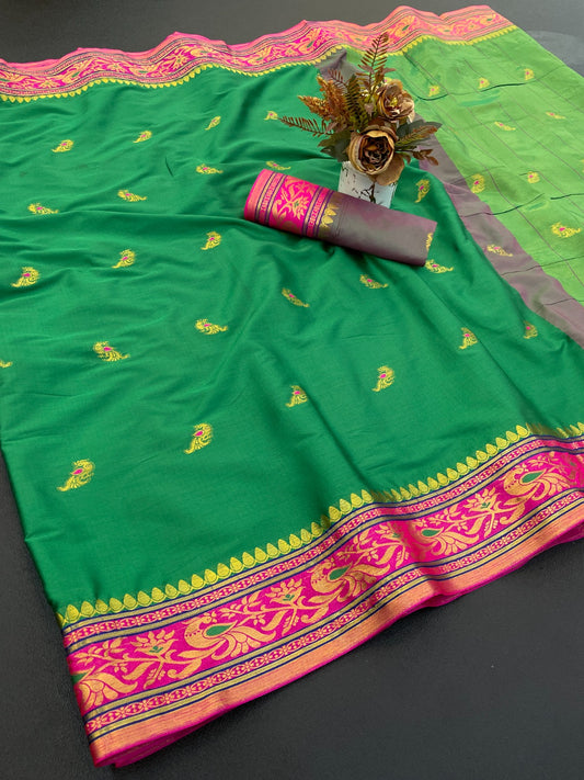 Traditional Paithani Cotton Silk Saree